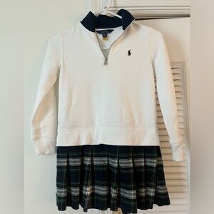 Polo by Ralph Lauren White and Navy Kids Dress